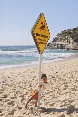 Heath - Coral & Wave Rashie