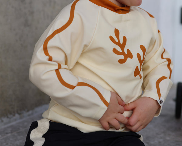 Boys unisex swim rash vest rashie rashguard in earthy tones 