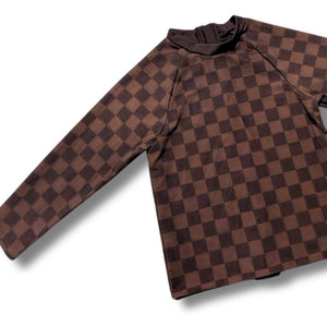 Ray - Checkered Brown Rash Vest