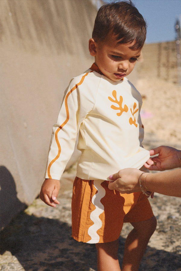 Heath - Coral & Wave Rashie