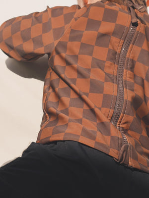 Ray - Checkered Brown Rash Vest