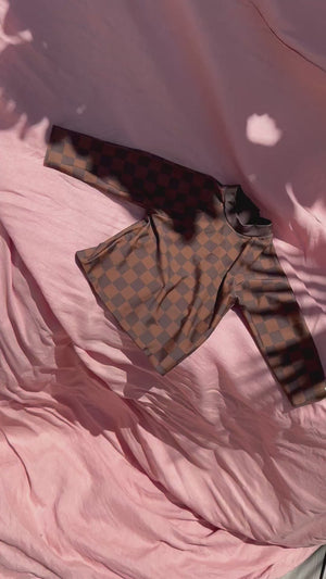 Ray - Checkered Brown Rash Vest